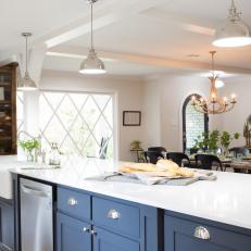 Open-Concept Kitchen With Farmhouse Sink