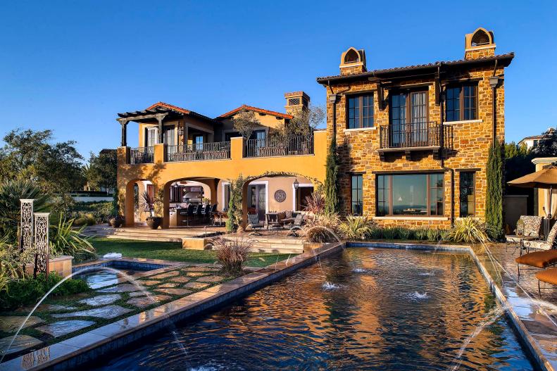 Southwestern Home With Swimming Pool, Stone Patio