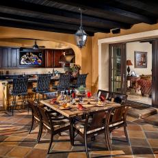 Welcoming Southwestern Kitchen and Dining Room
