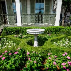Boxwood Parterre Garden Adds Curb Appeal