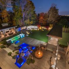Contemporary Outdoor Living Perfect for Evening Entertaining
