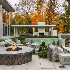 Contemporary Outdoor Living Space is Welcoming, Cozy