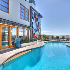 Shimmering, Contemporary Pool