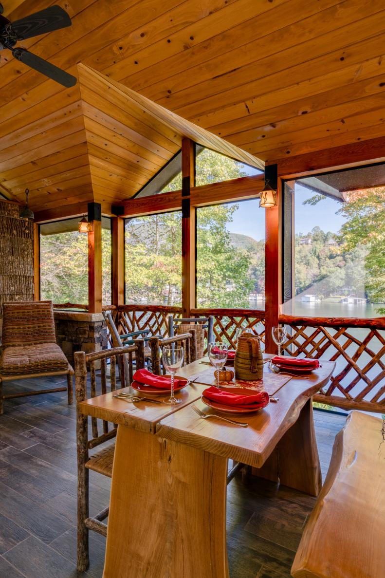 Dining Area in Screened-In Porch