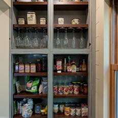 Pantry With Wine Glass Storage