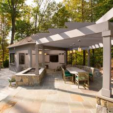Outdoor Dining Area With Pergola
