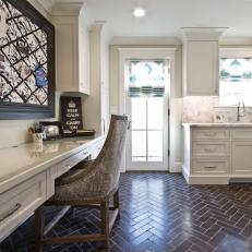 Laundry Room Features Built-in Work Space