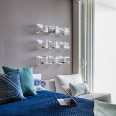 Contemporary Boy's Room With Pops of Blue