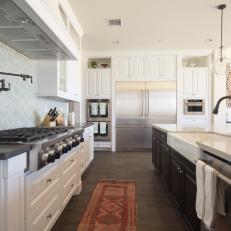 Large, Neutral Kitchen with Island