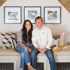 Chip and Joanna Gaines in the Flip Office 