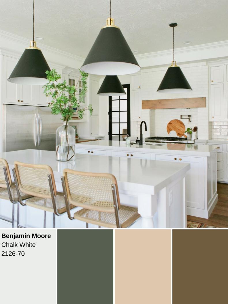 White can be a tricky color to use in your home due to the seemingly unlimited shades available but chalk makes the selection process easier. Not too bright or too dark, it strikes the perfect balance and looks fantastic when used in the kitchen.