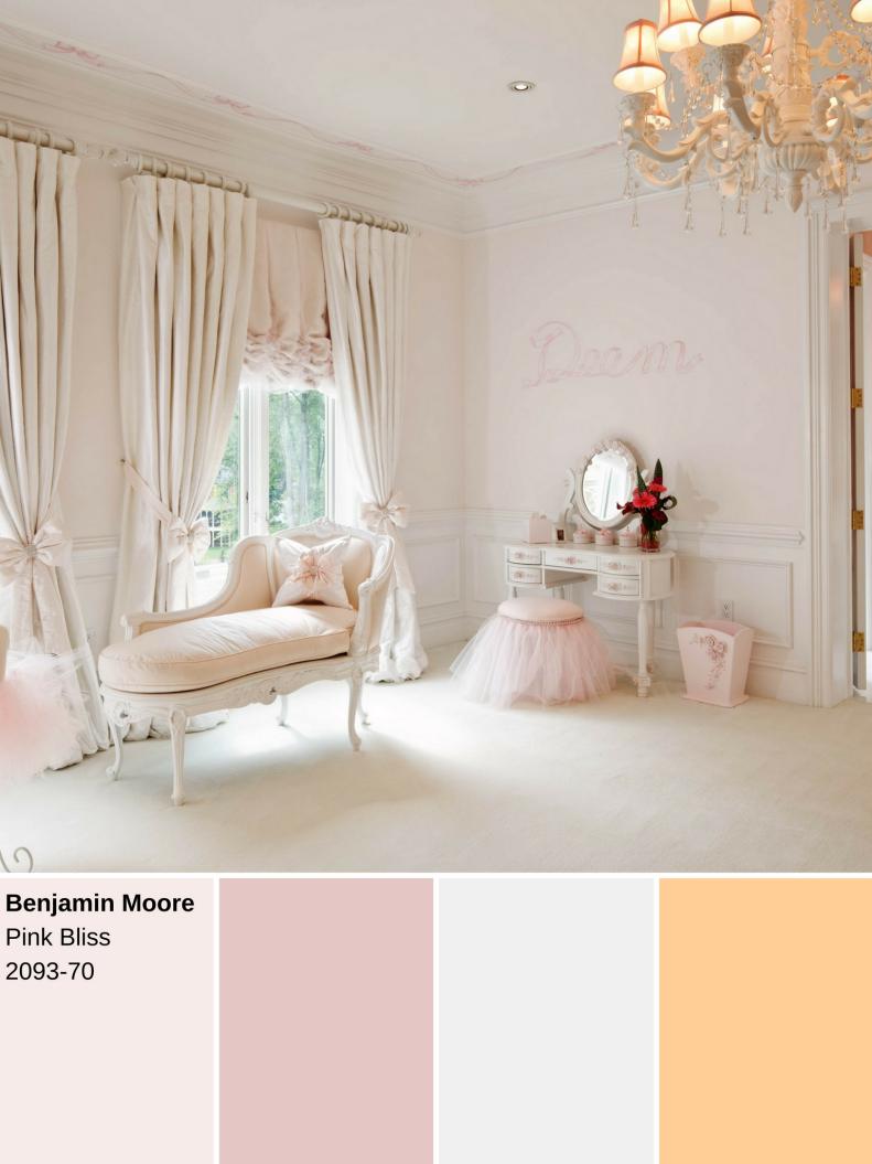 While pink isn’t necessarily a color most would try in their home, this shade is just light enough to make you fall instantly in love. Try it with cream colors and warm lighting for a dreamy children’s bedroom.