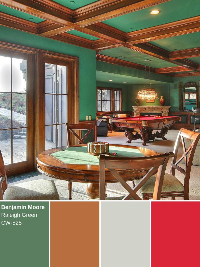 This historic shade of green is based on the paint color of an 18th century house near Williamsburg, Virginia. Apply this rich hue to your home decor by pairing with natural wood tones, light gray and pops of red.