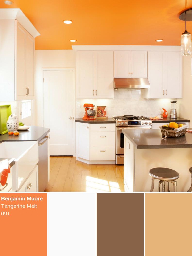 Bright orange can be intimidating at first but there’s no other color that can add instant-energy like this hue can. Use this spring-time color in the kitchen with white and natural materials for a bright finish and joyous vibe.