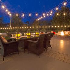Patio at Night With Lights