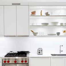 White Kitchen With Open Shelving