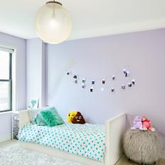 Purple Tween Room With Polka Dot Bedding