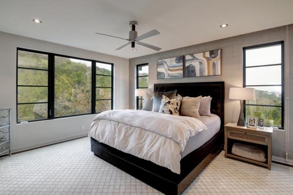 Gray Contemporary Bedroom