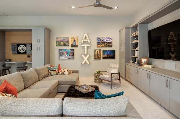 Family Room With Marquee Letters