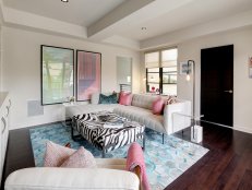 Multicolored Contemporary Living Room