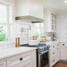 Farmhouse Kitchen With Patterned Tile