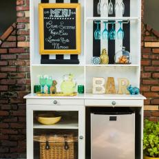 Upcycle a Hutch Into an Outdoor Bar and Buffet
