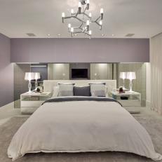 Gray and Purple Art Deco Master Bedroom