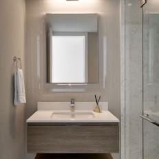 Small Modern Bathroom With Glass Shower