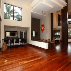Open Concept Living With Beautiful Wood Floor