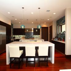 Stylish, Contemporary Kitchen With Dual Islands