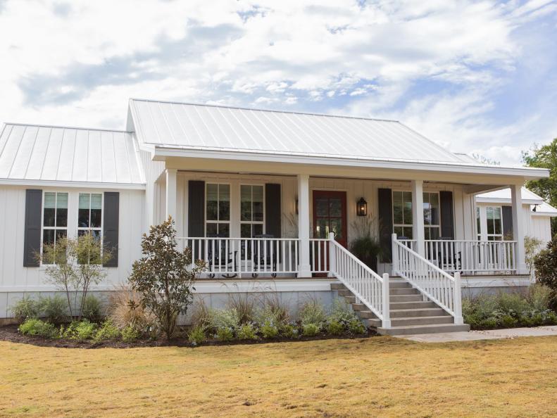 As seen on FIxer Upper, the exterior of the Matsumoto's renovated home. (After #2)