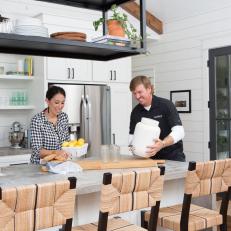 Chip and Joanna Gaines in Renovated Kitchen