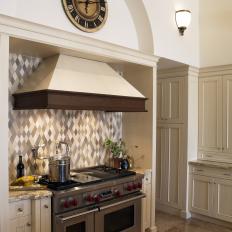 Traditional Kitchen With Gas Stove and Fume Hood
