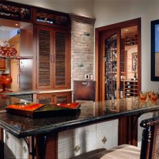 Bar with Access to Kitchen and Wine Cellar
