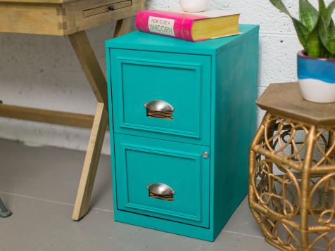 Beautiful Filing Cabinet Makeover