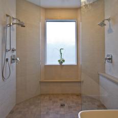Double Shower in Spa-Inspired Master Bathroom