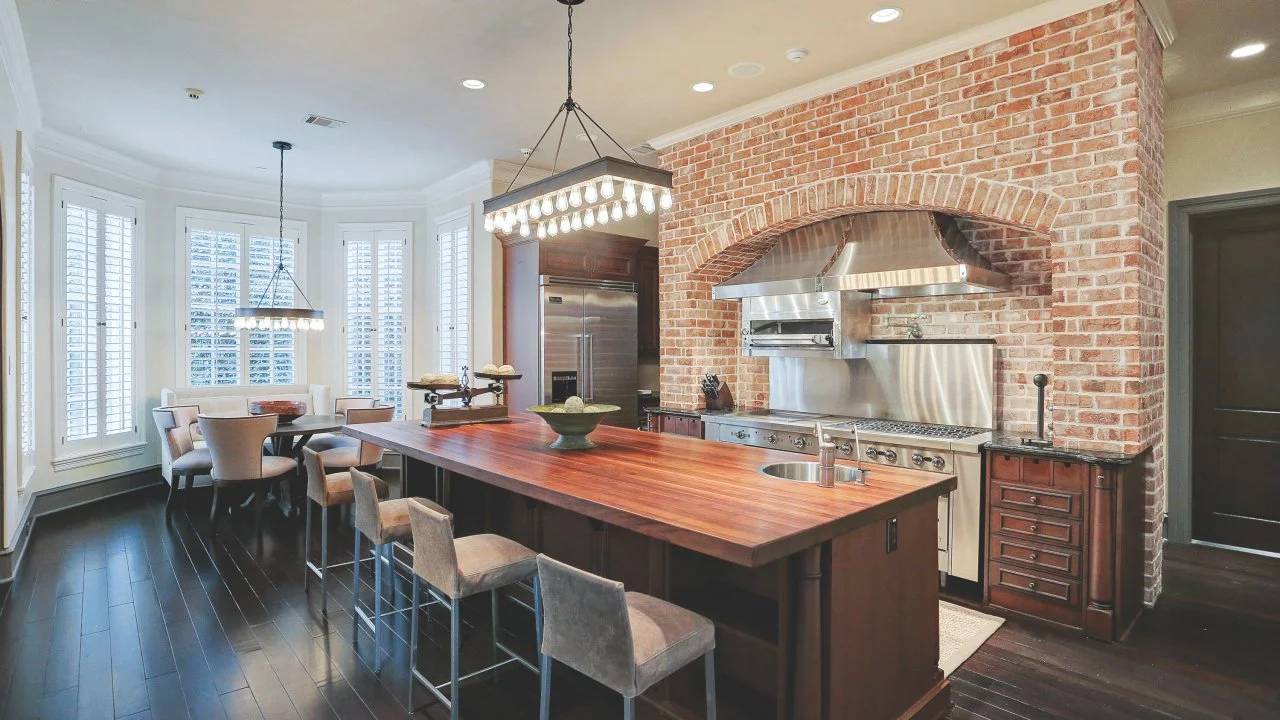 Exposed Brick Kitchen