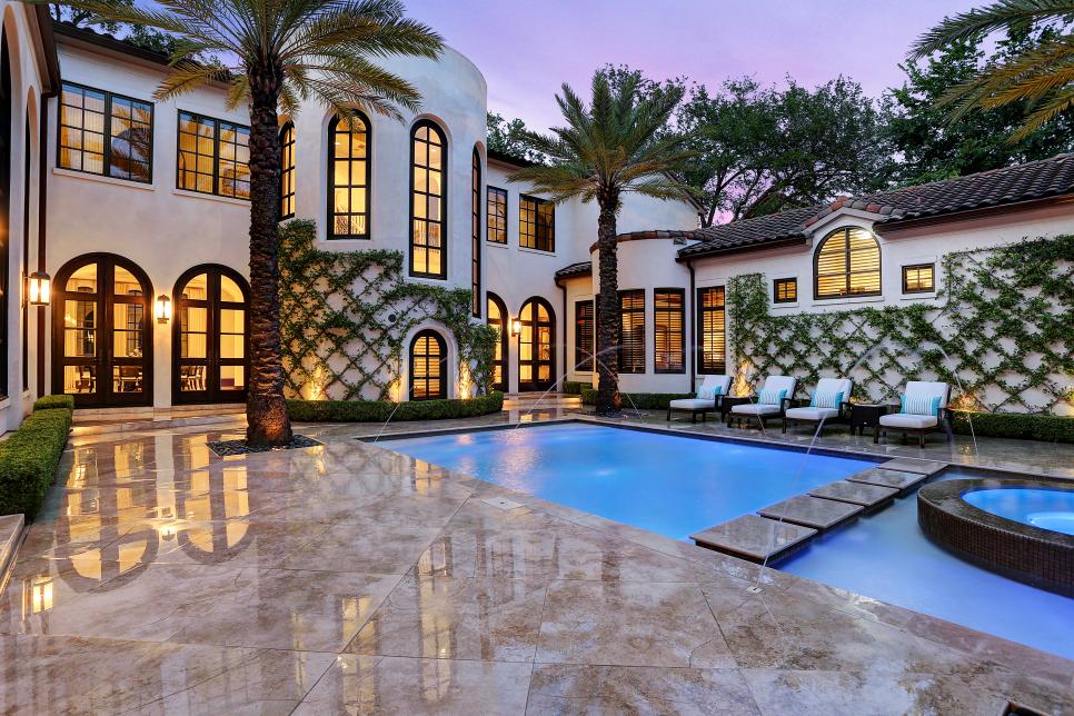 Courtyard Pool With Steppingstones Ultimate House Hunt HGTV