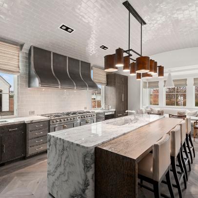 Gourmet Kitchen With Arched Ceiling