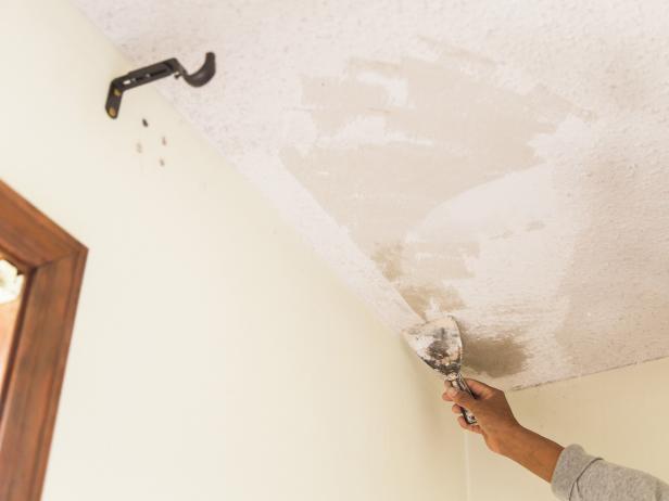 How To Remove A Popcorn Ceiling How Tos Diy