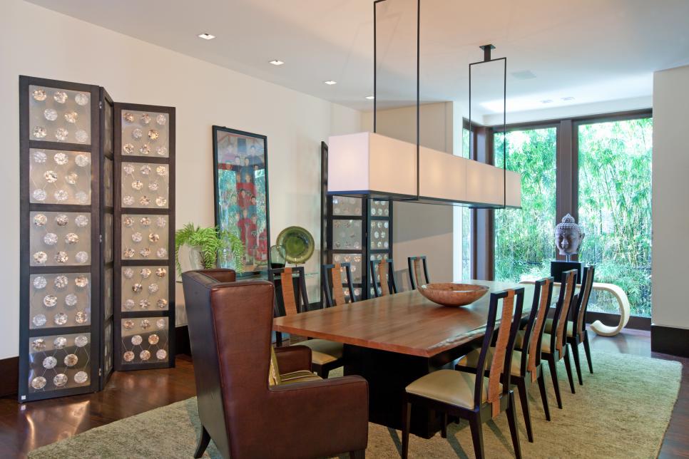 Modern Asian Inspired Dining Room, Asian Style Dining Table