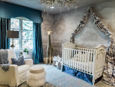 Stylish Baby Boy's Nursery With Teal Accents