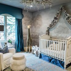 Stylish Baby Boy's Nursery With Teal Accents