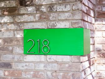 Add a pop of color to the front of your house with simple, modern numbers.
