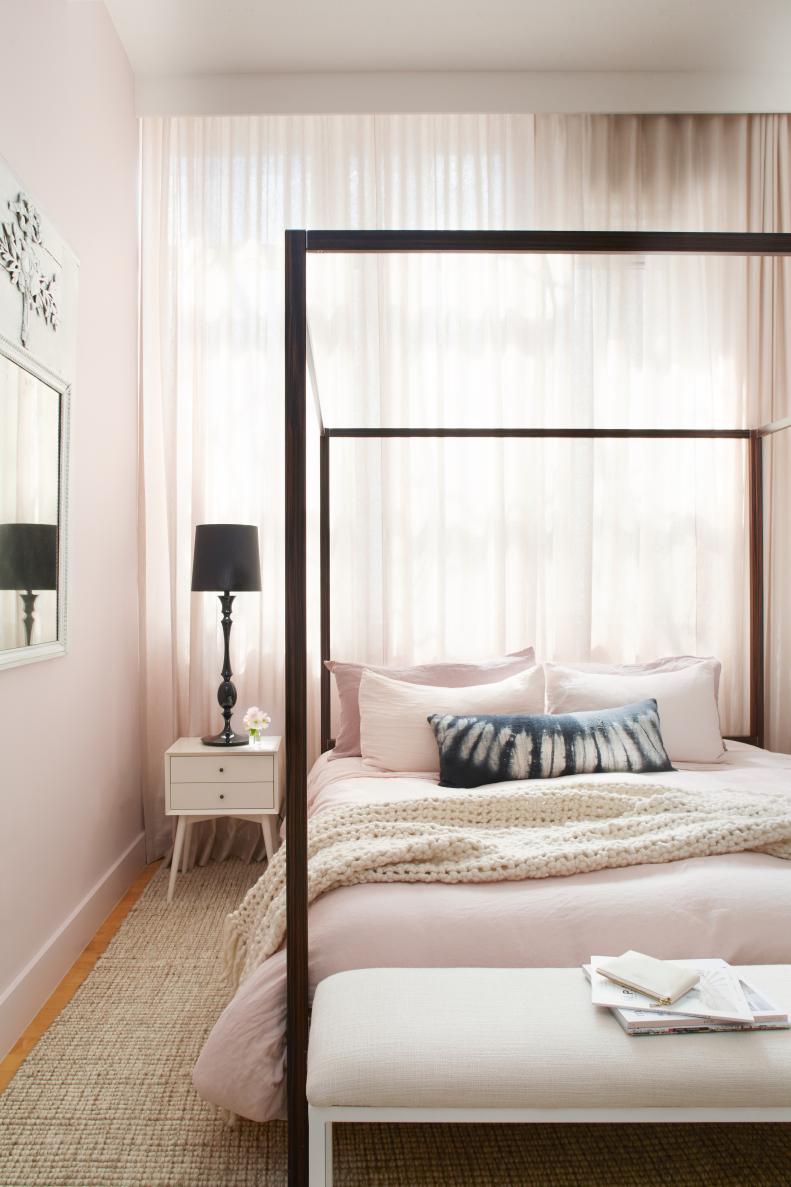 Master Bedroom that is Light, Airy, and Feminine