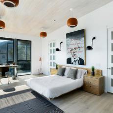 White Modern Oceanside Bedroom