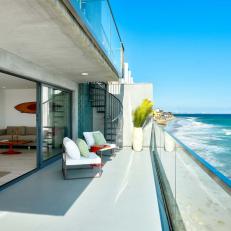 Modern Oceanside Terrace Off Master Bedroom
