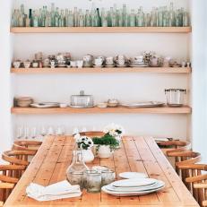 Dining Room With Glass Bottles