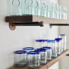 Open Shelving in Cottage Kitchen
