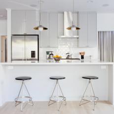 Midcentury Modern Kitchen is Included in Updated Home's Open Floor Plan